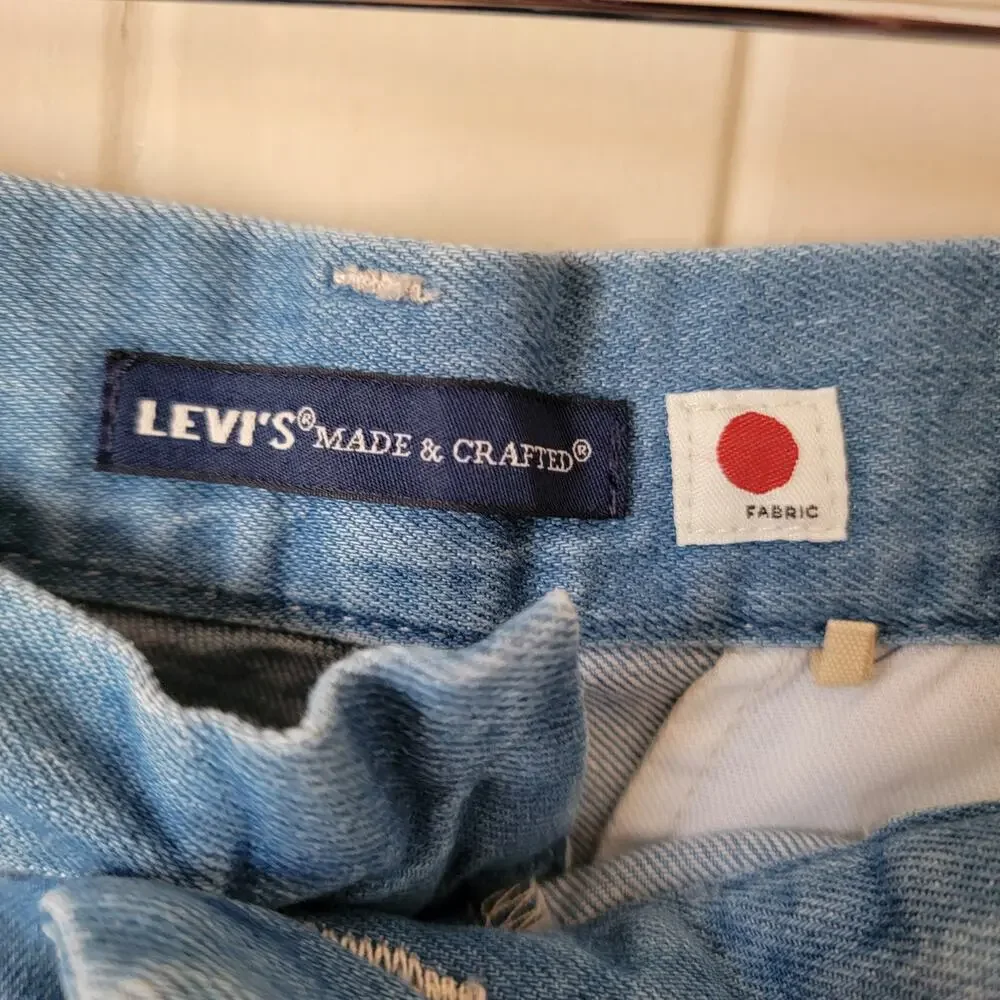 LEVI'S Made &‎ Crafted Japanese High Wasted Mom Trouser Jean Shorts Sz 33 NWT - Picture 6 of 12